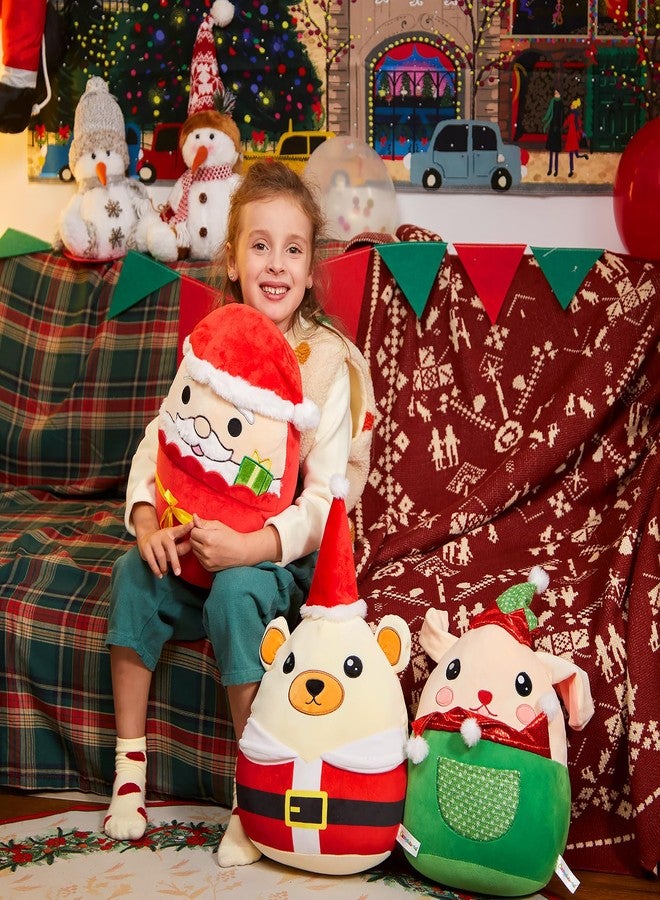 CozyWorld 2025 Christmas Santa Claus Stuffed Plushies Christmas Plush Pillow Stuffed Animals Soft Cozy Cuddle Toy Holiday Xmas Decor Gift for Boys Girls, 12" - Image 3